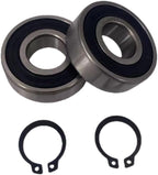 KYDE 2 Pieces 6203 - 2RS ABEC5 Home Pool Pump Bearing Kit，Belt C Clamping rings and nylon bushings - Replaceable Pentair WhisperFlo、IntelliFlo and Hayward Super Water pump motor - KYDE Bearing