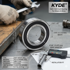 KYDE 10Pcs KYDE 1623 Premium Inch Ball Bearing, 5/8" x 1-3/8" x 7/16", High-Performance Replacement for Lawnmowers, Garden Tractors & Conveyor Systems