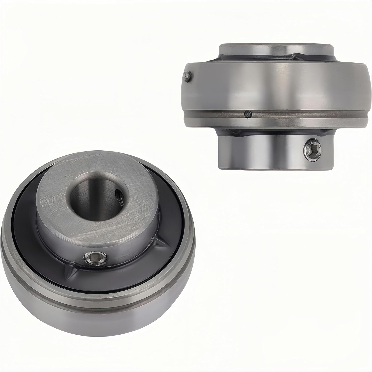 KYDE 2 Pieces UC206 - 18 Insert - type ball bearing with set screw，Inner Diameter 1 - 1/8 Inch，Model YAR206 - 102，Suitable for shaft support、Food Processing、Car washing and other fields - KYDE Bearing