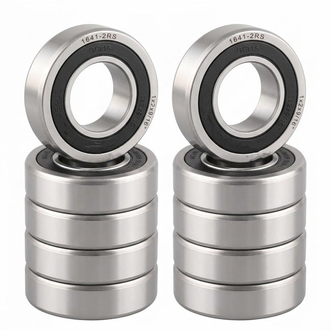 KYDE 10 Pcs 1641-2RS Premium Inch Ball Bearing, 1" x 2" x 9/16", Heavy-Duty Replacement for Agricultural Machinery, Garden Tractors & Industrial Drive Shafts Hover Image