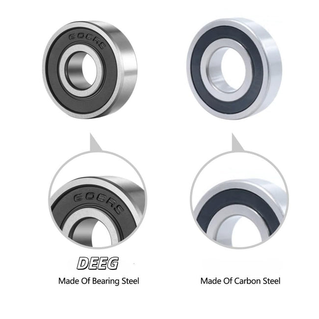 KYDE 24 Pack 608-2RS Bearings, ABEC-9 High Speed Roller Skate Bearings, 8-Pack 608 Ball Bearing for Skateboard, Inline Skates, Longboard, Scooter and 3D Printer, Double Rubber Sealed Main Image