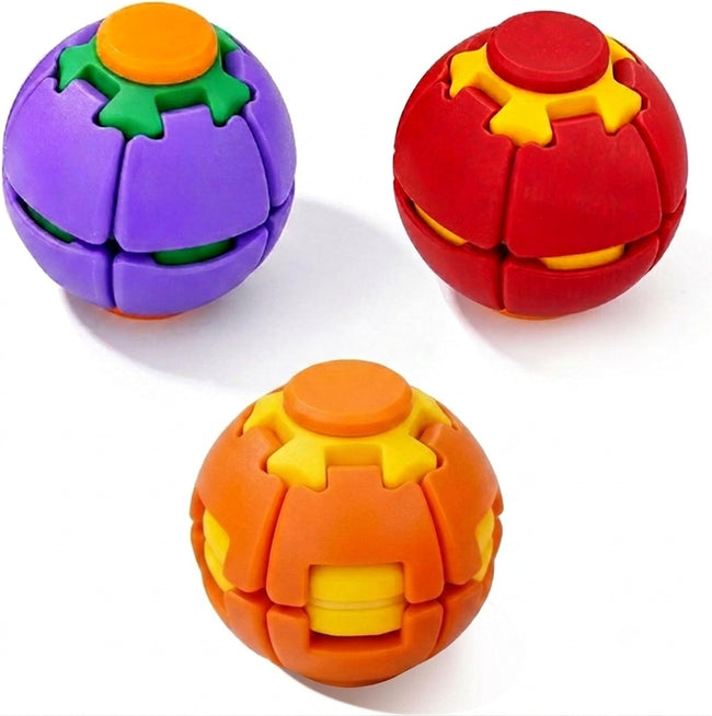 KYDE 3-Pack KYDE HelixCore Twist Sphere Fidget Toy - Hypnotic Gear Spinner for Anxiety Relief, Focus & Gift Hover Image
