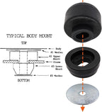 KYDE 24 PCS 7 - 141 Body Cab Mount Bushing Kit Replacement 68106 68107 1163 Polyurethane Body Cab Mounts & Washers for 99 - 14 Chevy Silverado GMC Sierra 1500/2500 2WD/4WD - KYDE Bearing