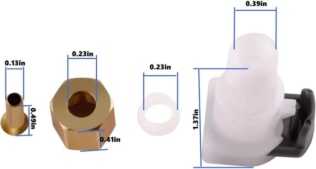 KYDE 43103C 1/4" Quick Connect Fitting Kit Compatible with Whirlpool Hot Water Tank HWT-0,SST,HOT100,HOT150, HWT-HP,HWT-300,HWT-200,HWT1300,Replacement for 44726A,44726E,Leak-Free RO System Connector Main Image