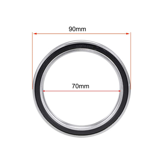 KYDE 2 PCS 6814-2RS Deep Groove Ball Bearing 70x90 x 10 mm Double Seales Bearing for Main Image