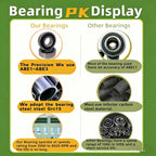 KYDE 10 PCS 1616 - 2RS bore 1/2 inch X 1 - 1/8 X 3/8 Sealed Ball Bearings - KYDE Bearing