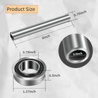 KYDE 2Pack Stainless Steel Front Wheel Axle & Bearing Conversion Kit – OEM Upgrade for Z200 - Series, RZ & EZ Mowers (Fits 6" Wheel Sleeves Only) - KYDE Bearing