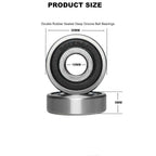 KYDE 10 Pcs 6200-2RS Double Rubber Seal Bearings 10x30x9mm, Pre-Lubricated and Stable Performance, Deep Groove Ball Bearings.…