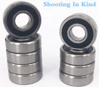 KYDE 10PCS R4-2RS 1/4"x5/8"x0.196" Double Sealed Ball Bearing