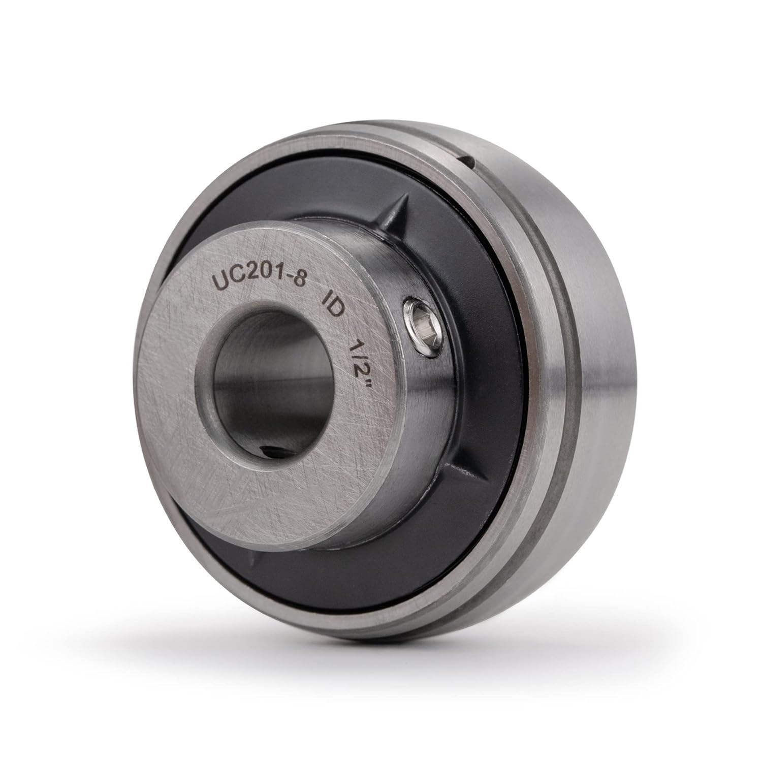 KYDE 2 PCS UC201-8 Insert Bearing, 1/2" Imperial Bore (1/2" x 47 x 31mm), Spherical OD for Small Conveyors, Fan Drives & Precision Machinery