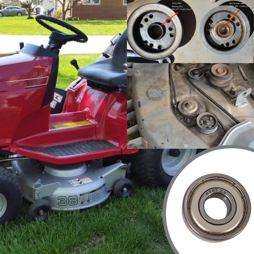 10pcs 6201ZZ 12x32x10mm 6201Z 6201 Deep Groove Ball Bearings Low Noise Double Shielded Bearing Steel Bearing…