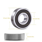 KYDE 10 PCS 6204RS Bearings 20mm x47mm x14mm 6204-2RS C3 High Speed Double Sealed Deep Groove Bearings