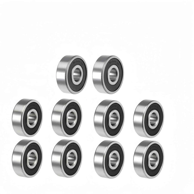 KYDE 10 PCS 6301-2RS Deep Groove Ball Bearing 12x37x12mm Double Sealed ABEC-3 Bearings… Hover Image