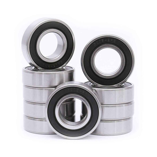 KYDE 10 Pack 6205-2RS Double Rubber Seal Bearing 25x52x15mm,Pre Lubricated,Stable Performance,Cost Effective, Deep Groove Ball Bearings… Hover Image
