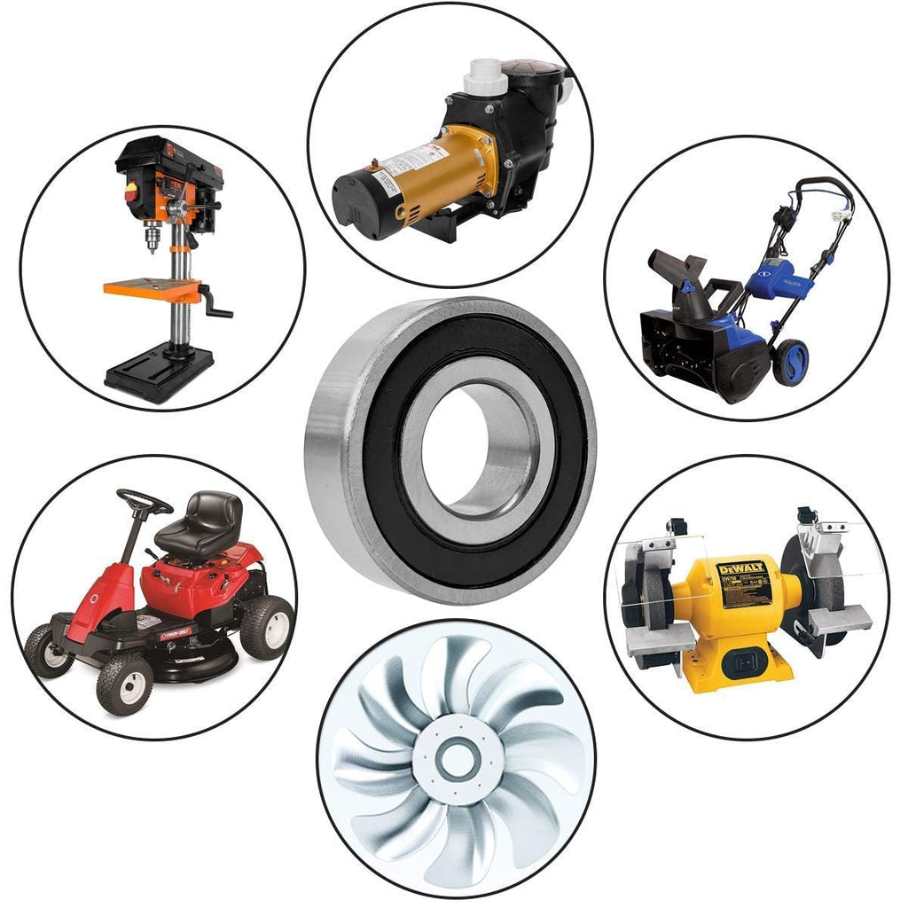 4 PCS Bearing 5/8" IDx 1-3/8" ODx .433" Thick 99502H-2RS Double Rubber Sealed Bearings for Go Kart, Mini Bikes, Lawn Mower, Wheels 48224 Lawn Mower Sealing Spindle Table Bearing