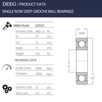 KYDE 10 PCS 6205ZZ C3 Deep Groove Ball Bearings, ID 25mm x OD 52mm x Width 15mm Double Metal Shielded Ball Bearing Chrome Steel Bearing