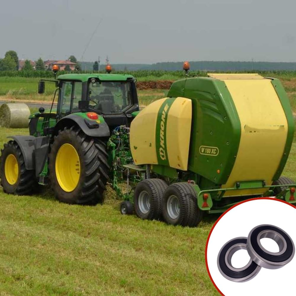 10 Pcs 6207-2RS Double Rubber Seal Bearings 35x72x17mm Deep Groove Ball Bearings for Hay Mower,Maytag Neptune 4400 Series Washer…