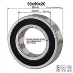 KYDE 2 PCS 6210-2RS Ball Bearing 50x90x20mm, Rubber Sealed - High-Performance Replacement for Electric Motors, Pumps & Industrial Machinery