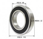 KYDE 2 PACK 6212-2RS Ball Bearing 60x110x22mm, Rubber Sealed - High-Load Replacement for Industrial Motors, Pumps & Gearbox Applications
