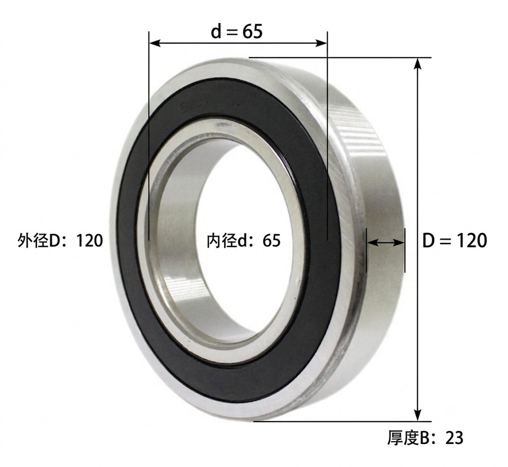 KYDE 6213-2RS Ball Bearing, 65x120x23mm (2-Pack) - Premium Rubber Sealed Heavy-Duty Replacement for Motors, Pumps & Gearboxes