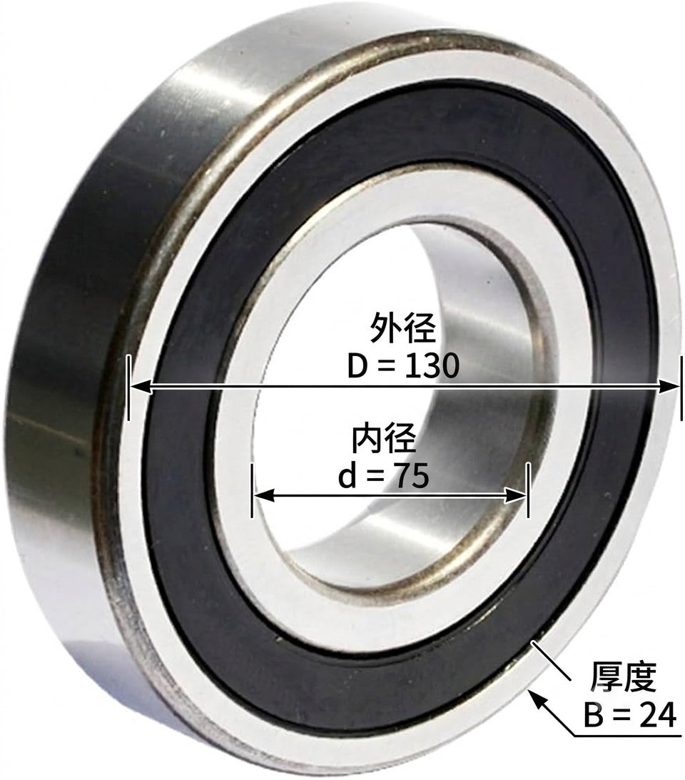 KYDE 6215-2RS Ball Bearing, 75x130x25mm (2-Pack) - Premium Sealed Heavy-Duty Replacement for Large Motors, Pumps & Gearboxes