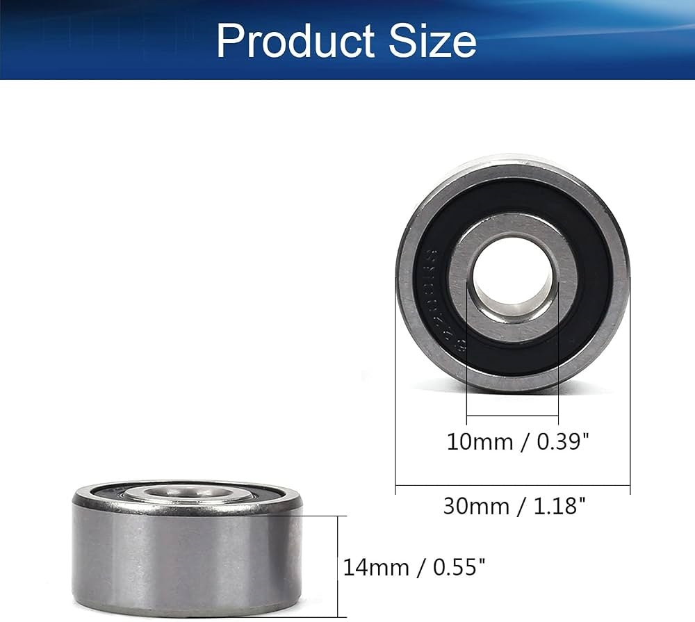 KYDE 62200-2RS Ball Bearing, 10x30x14mm (10-Pack) - Premium Sealed Replacement for Small Motors, RC Models, Skateboards & Precision Instruments