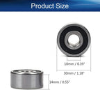KYDE 62200-2RS Ball Bearing, 10x30x14mm (10-Pack) - Premium Sealed Replacement for Small Motors, RC Models, Skateboards & Precision Instruments