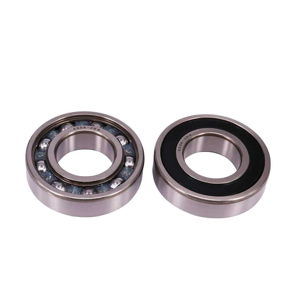 10 PCS 6206-2RS Double Rubber Seal Bearings 30x62x16mm C3 Pre-Lubricated and Stable Performance Deep Groove Ball Bearings