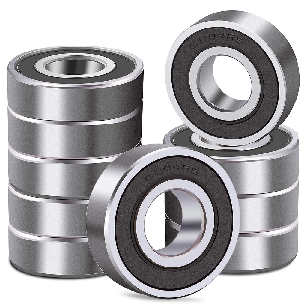 10 PCS 6204RS Bearings 20mm x47mm x14mm 6204-2RS C3 High Speed Double Sealed Deep Groove Bearings
