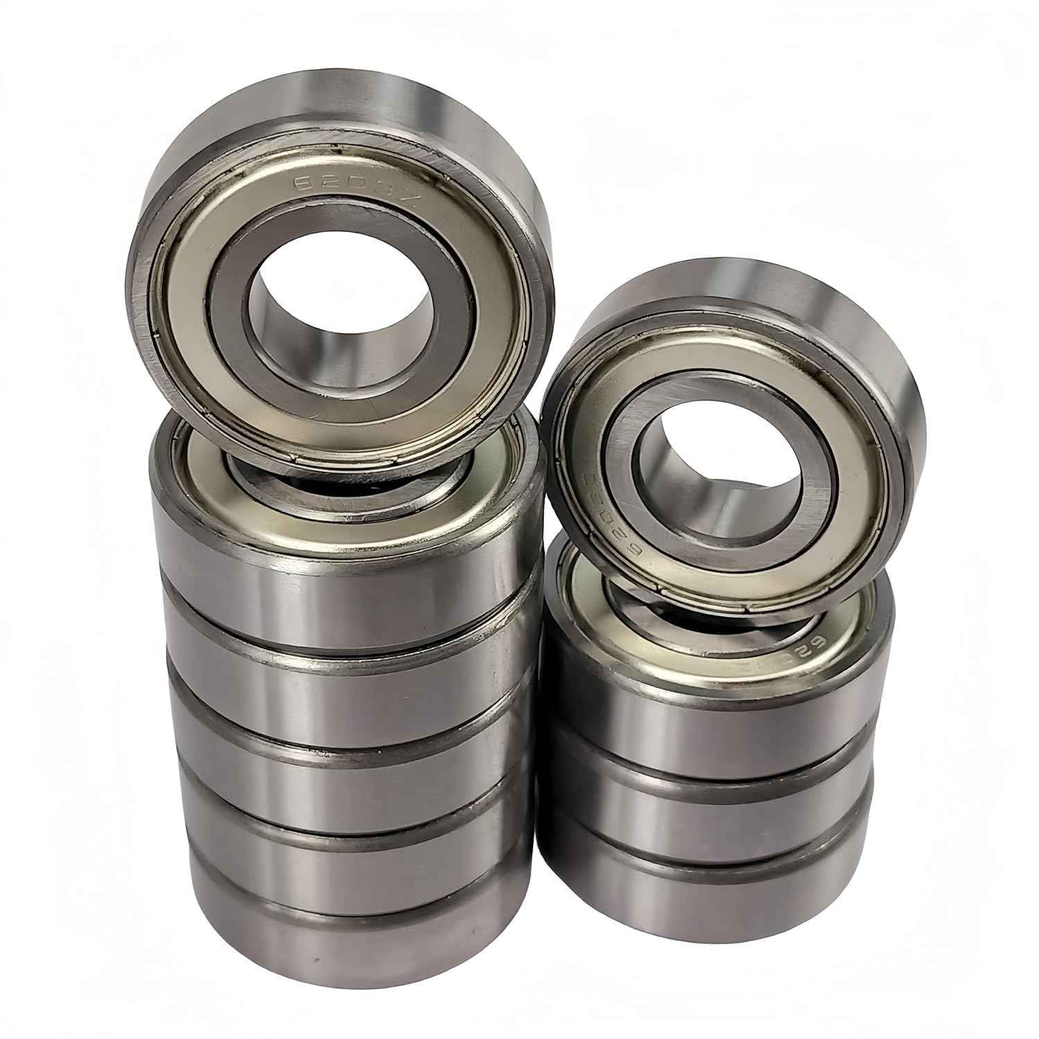 KYDE 10PCS 6203ZZ Double Metal Seal Bearings 17x40x12mm, Pre-Lubricated and Stable Performance Deep Groove Ball Bearings