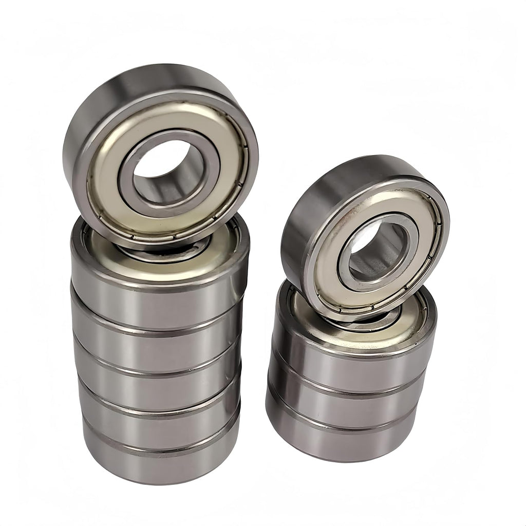 10pcs 6201ZZ 12x32x10mm 6201Z 6201 Deep Groove Ball Bearings Low Noise Double Shielded Bearing Steel Bearing…