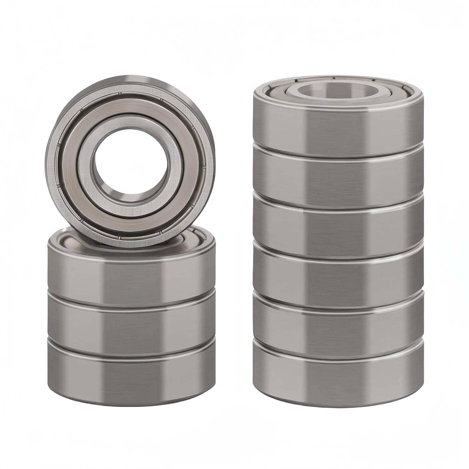 10 Pcs 6202ZZ Double Metal Seal Bearings 15x35x11mm, Pre-Lubricated and Stable Performance Deep Groove Ball Bearings.…