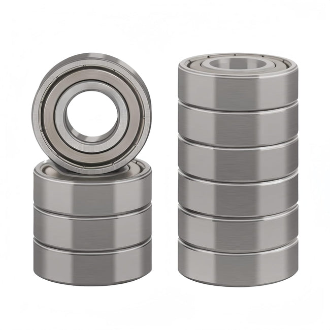 KYDE 10 Pcs 6202ZZ Double Metal Seal Bearings 15x35x11mm, Pre-Lubricated and Stable Performance Deep Groove Ball Bearings.… Hover Image