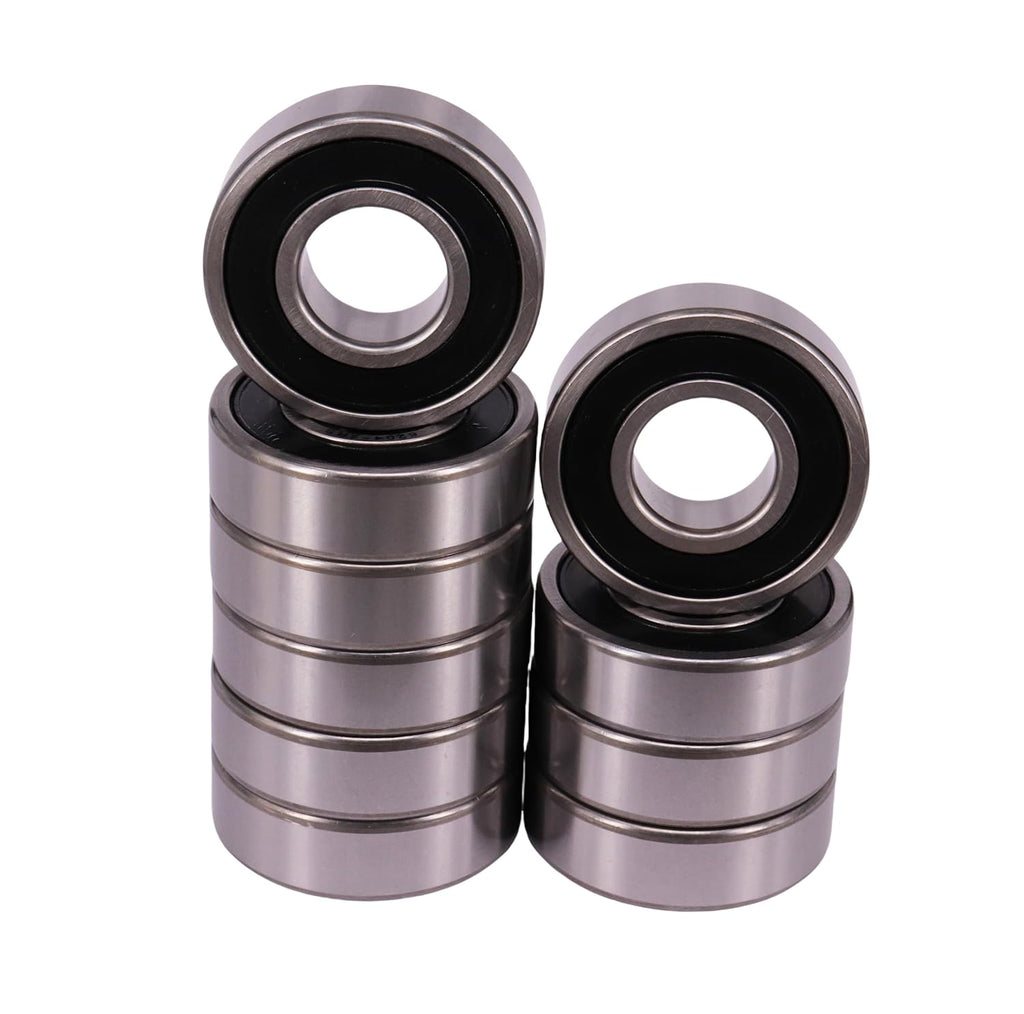 10 Pcs 6200-2RS Double Rubber Seal Bearings 10x30x9mm, Pre-Lubricated and Stable Performance, Deep Groove Ball Bearings.…