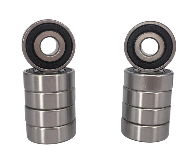 KYDE 10 PCS 1615 - 2RS Deep Groove Ball Bearing 7/16" x1 - 1/8 x3/8" Double Sealed Rolling Bearings for Skateboards, Inline Skates, Fixed Shaft… - KYDE Bearing Hover Image