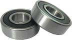 KYDE 2 Pieces 6203 - 2RS ABEC5 Home Pool Pump Bearing Kit，Belt C Clamping rings and nylon bushings - Replaceable Pentair WhisperFlo、IntelliFlo and Hayward Super Water pump motor - KYDE Bearing