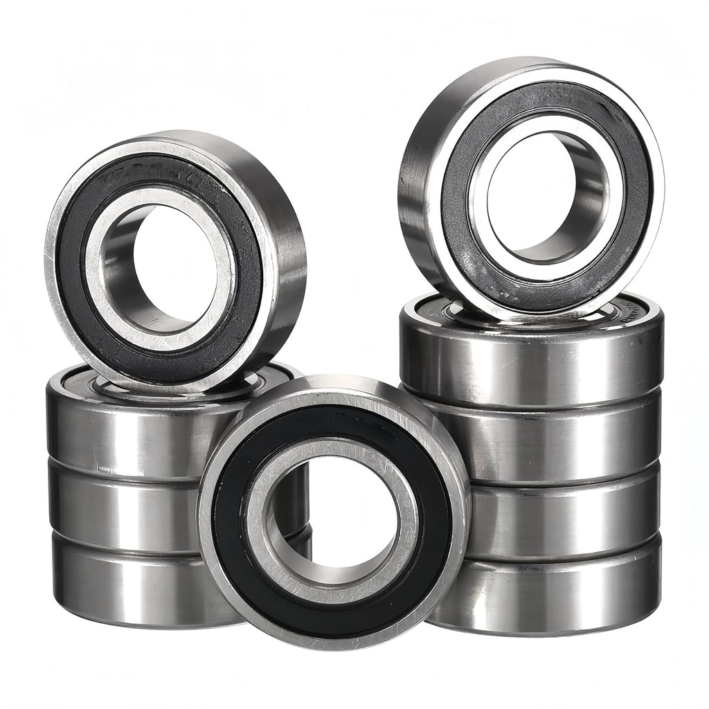 10 PCS 6206-2RS Double Rubber Seal Bearings 30x62x16mm C3 Pre-Lubricated and Stable Performance Deep Groove Ball Bearings