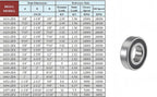 KYDE 10 Pcs 1614 - 2RS Bearings 3/8" x1 - 1/8 x3/8" Deep Groove Ball Bearing,Double Rubber Seals and Pre - Lubricated Bearing - KYDE Bearing
