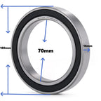 KYDE 2 PCS 6914 - 2RS 61914 2RS 6914RS Thin - Wall Duble Sealed Bearing 70x100x16mm Deep Groove Ball Bearing - KYDE Bearing