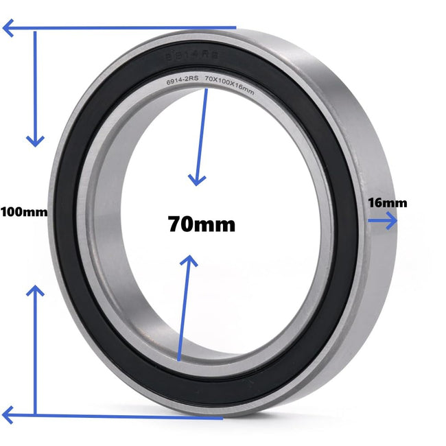 KYDE 2 PCS 6914-2RS 61914 2RS 6914RS Thin-Wall Duble Sealed Bearing 70x100x16mm Deep Groove Ball Bearing Main Image