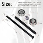 KYDE Front Wheel Bearing & Hardware Replacement Kit for Bad Boy ZT/CZT/Maverick Mowers – Compatible with OEM 025 - 5202 - 00 (Includes Spacer, Bearings 022 - 7009, Bolt 018 - 7010) - KYDE Bearing