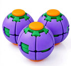 KYDE 3 PACK HelixCore Mechanical Fidget Sphere - 3D Printed Press-to-Spin Desk Toy for Stress Relief & Focus