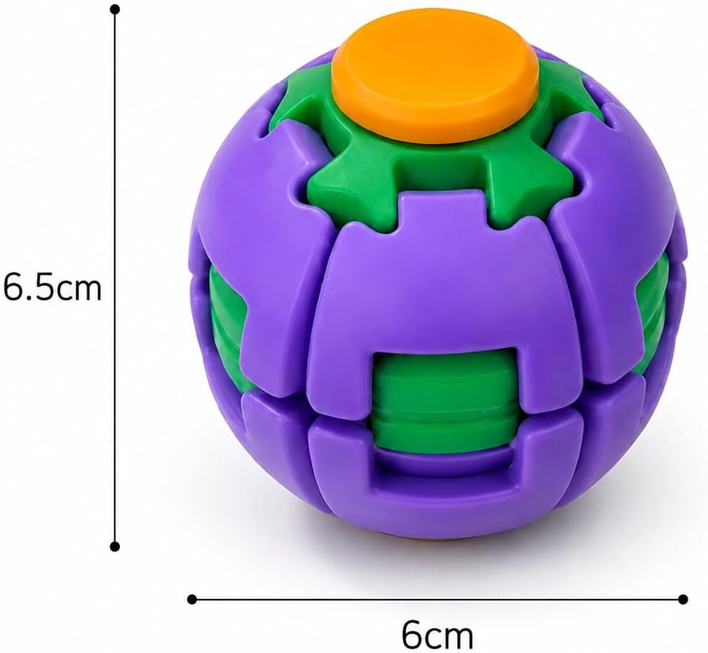 KYDE 3-Pack KYDE HelixCore Twist Sphere Fidget Toy - Hypnotic Gear Spinner for Anxiety Relief, Focus & Gift