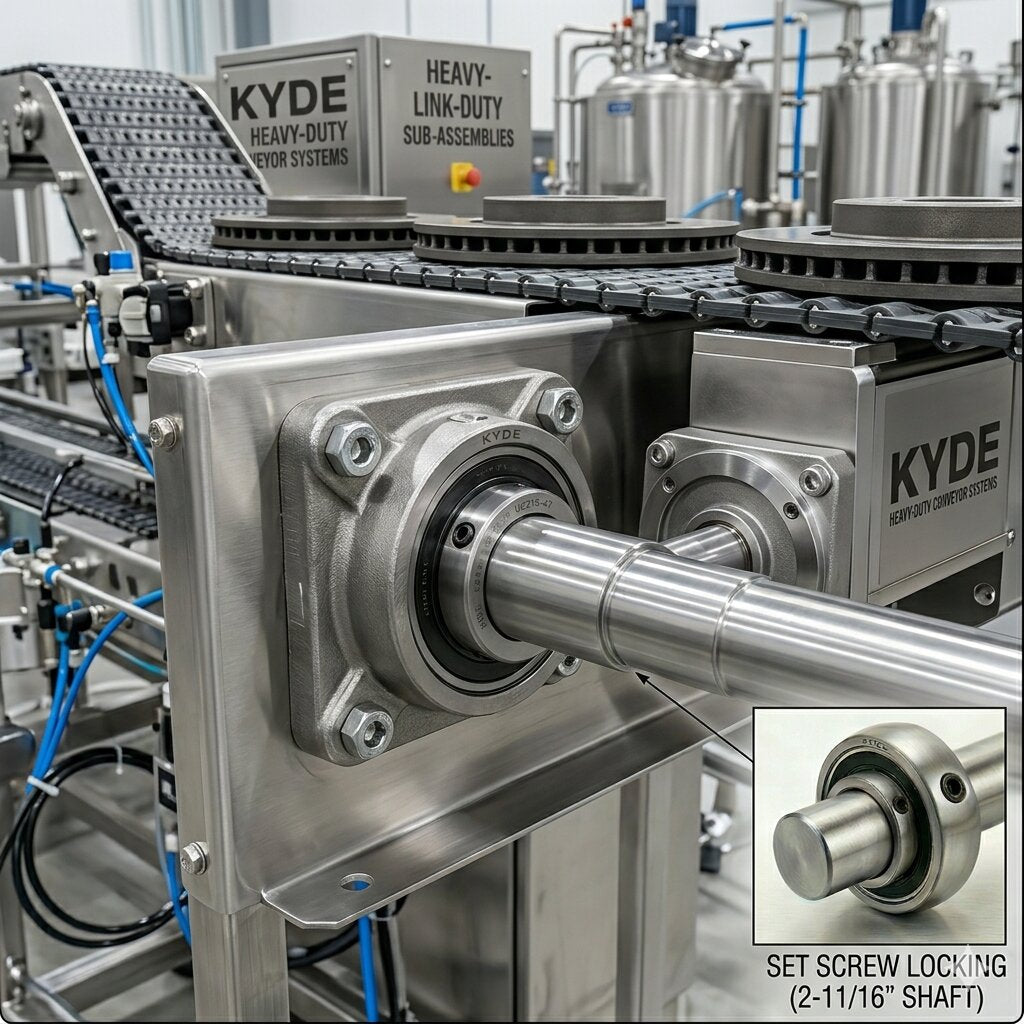 KYDE 1 PCS UC215-47 Heavy-Duty Insert Bearing, 2-15/16" Imperial Bore (2-15/16" x 130 x 77.8mm), Spherical OD for Mining, Heavy Conveyors & Industrial Drives