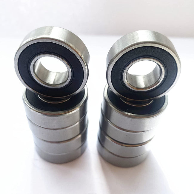 KYDE 10 PCS 1616 - 2RS bore 1/2 inch X 1 - 1/8 X 3/8 Sealed Ball Bearings - KYDE Bearing Hover Image