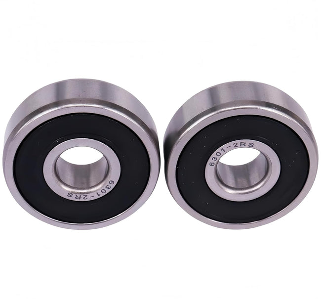 KYDE 2 Pack 6301 - 2RS High - grade rubber sealed ball bearings C3 12x37x12,6301 2RS 6301rs - KYDE Bearing Hover Image