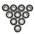 KYDE 10 Pcs 1614 - 2RS Bearings 3/8" x1 - 1/8 x3/8" Deep Groove Ball Bearing,Double Rubber Seals and Pre - Lubricated Bearing - KYDE Bearing