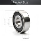 KYDE 10 PCS Double Rubber Sealed Roller Ball Bearing 1/2 Inch Bore 1/2 x 1 - 3/8 x 7/16 Inch Deep Groove Ball Bearing - KYDE Bearing