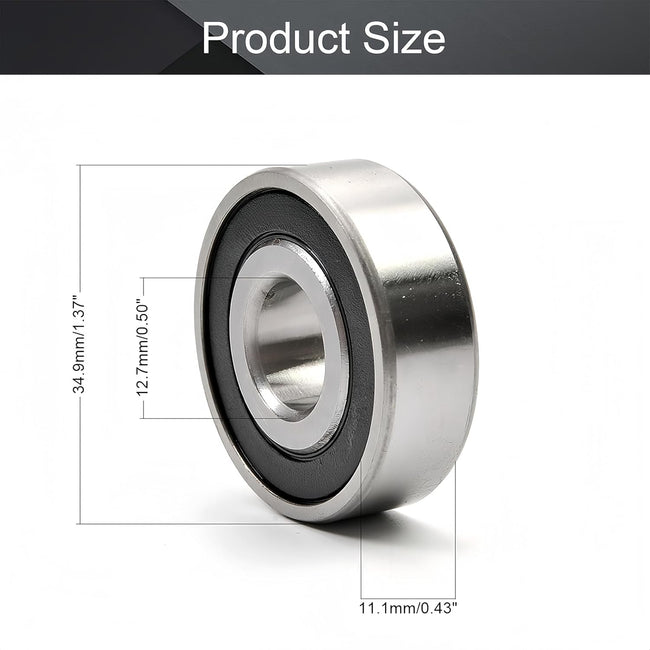 KYDE 10 PCS 1621-2RS Premium Inch Ball Bearing, 1/2" x 1-3/8" x 7/16", High-Performance Replacement for Lawnmower Wheels, Go-Karts & Garden Equipment Main Image