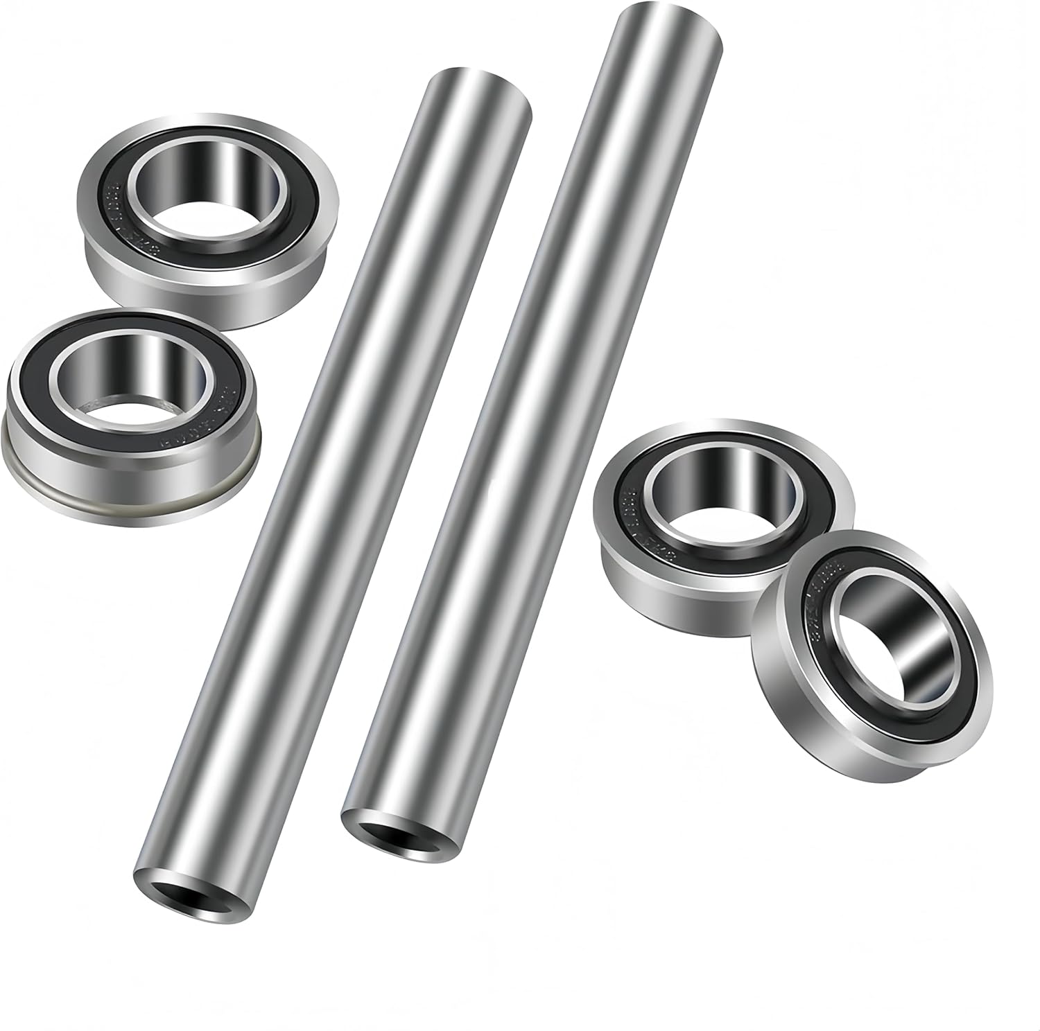 KYDE 2Pack Stainless Steel Front Wheel Axle & Bearing Conversion Kit – OEM Upgrade for Z200 - Series, RZ & EZ Mowers (Fits 6" Wheel Sleeves Only) - KYDE Bearing
